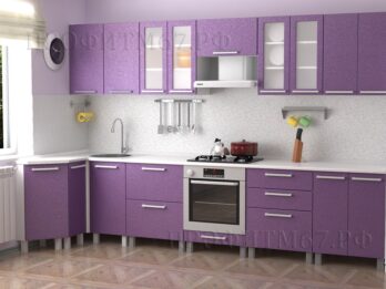 Кухня МДФ "Фиолетовый металлик"